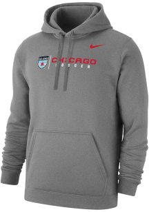 Nike Chicago Stars FC Mens Grey Club Fleece Long Sleeve Hoodie