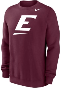 Nike Eastern Kentucky Colonels Mens Maroon Primary Logo Long Sleeve Crew Sweatshirt