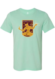 Rally Detroit City FC Ash team graphic on center chest Short Sleeve T Shirt