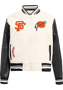 Pro Standard San Francisco Giants Womens White Retro Classic Light Weight Jacket