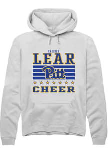 Madison Lear Rally Mens White Pitt Panthers NIL Striped Player Hood