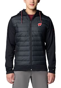 Columbia Wisconsin Badgers Mens Black PRIMARY LOGO Light Weight Jacket
