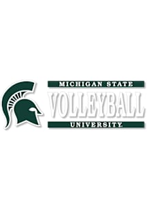 Michigan State Spartans 6x2 Volleyball Auto Decal - Green