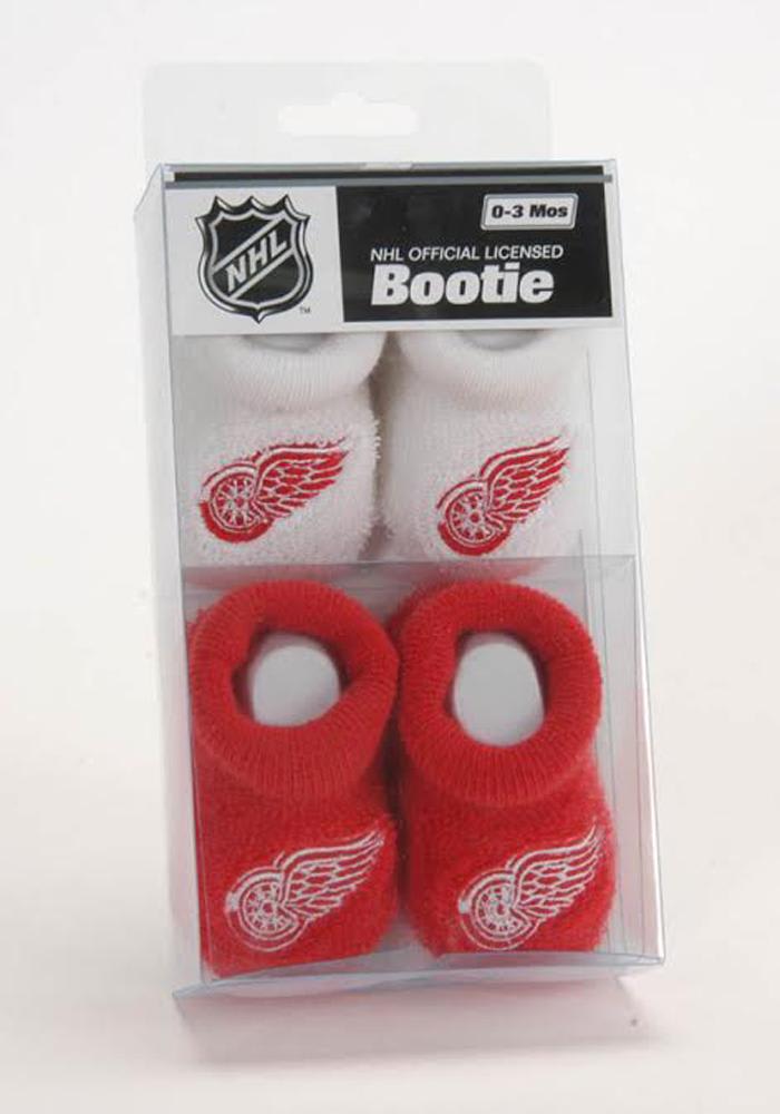 Detroit Red Wings 2 Pack Knit Baby Bootie Boxed Set