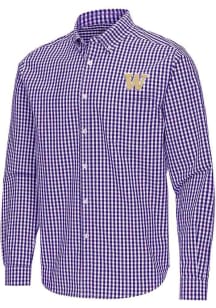Mens Washington Huskies Purple Antigua Ellis Long Sleeve Dress Shirt