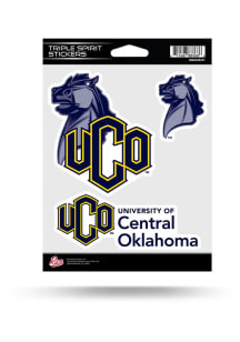 Central Oklahoma Bronchos Triple Spirit Auto Decal - Navy Blue
