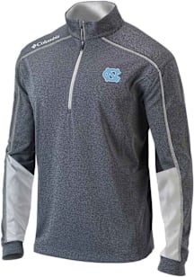 Columbia North Carolina Tar Heels Mens White Heat Seal Omni Wick Shotgun 2.0 Long Sleeve Qtr Zip P..