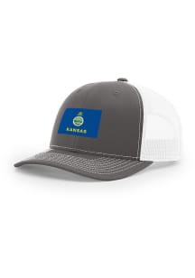 Kansas 112 Trucker Adjustable Hat - Grey