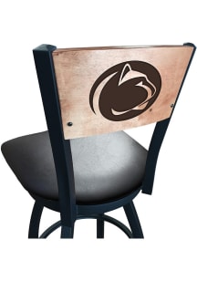 Black Penn State Nittany Lions Vinyl Seat Maple Back Swivel Pub Stool