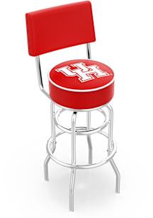 Houston Cougars Double-Ring Swivel with Back Pub Stool - Black