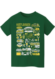Vive La Fete North Dakota State Bison Youth Green Impressions Short Sleeve T-Shirt