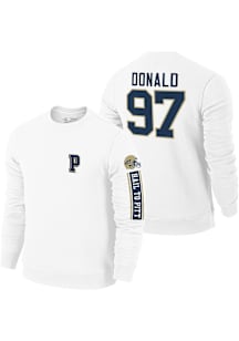 Aaron Donald  The Victory Pitt Panthers Mens White Rally Loud Retirement Football Long Sleeve Crew..