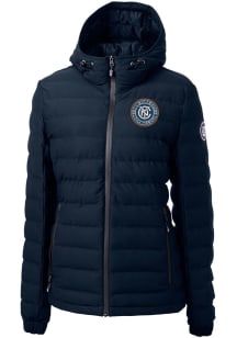 Cutter and Buck New York City FC Womens Navy Blue Mission Ridge Repreve Heavy Weight Jacket