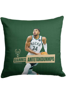 Milwaukee Bucks 18x18 Throw Pillow - Olive