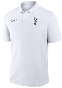 Nike Michigan State Spartans Mens White Sparty Playing Golf Short Sleeve Polo