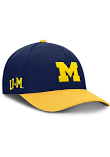 Michigan Wolverines Mens Navy Blue Rebound Two Tone Flex Hat