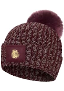 UMD Bulldogs Maroon Speckled Cuff Pom Womens Knit Hat