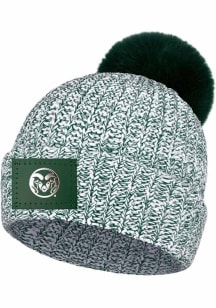Colorado State Rams Green Speckled Cuff Pom Womens Knit Hat