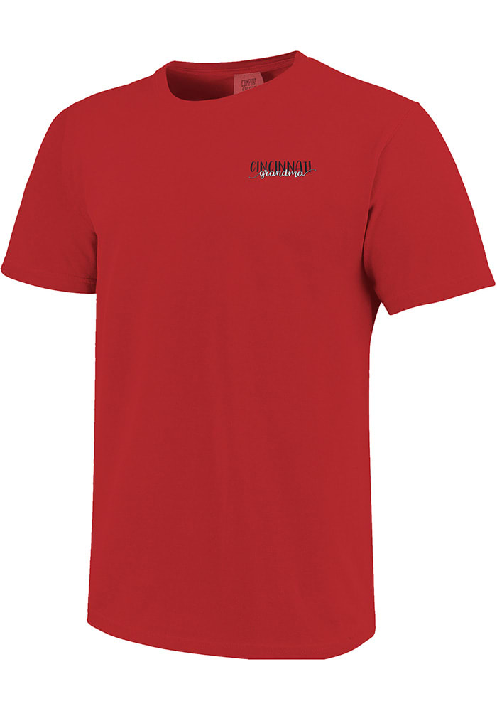 Cincinnati Bearcats Womens Red Grandma Spiral Short Sleeve T-Shirt