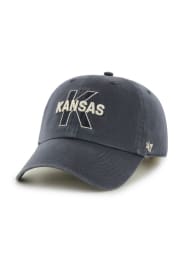 47 Kansas Jayhawks Historical B-ball Adjustable Hat - Navy Blue