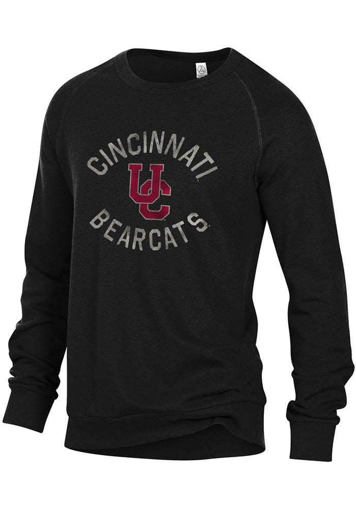 Alternative Apparel Cincinnati Bearcats Mens Black Eco Terry Long Sleeve Fashion Sweatshirt