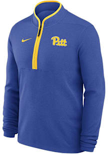 Nike Pitt Panthers Mens Blue Victory Long Sleeve Qtr Zip Pullover