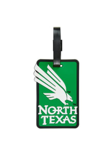 North Texas Mean Green Green Rubber Luggage Tag
