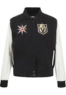 Pro Standard Vegas Golden Knights Womens Black Classic Chenille Light Weight Jacket