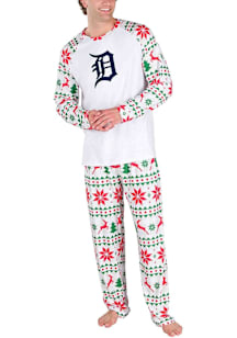 Concepts Sport Detroit Tigers Mens White Holiday Tidings Sleep Pants