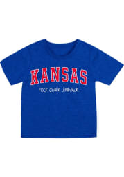 Colosseum Kansas Jayhawks Infant Arch Rally Loud Short Sleeve T-Shirt Blue