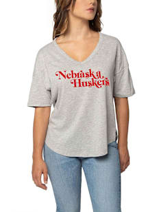 Nebraska Cornhuskers Womens  Happy Short Sleeve T-Shirt