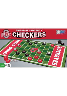Red Ohio State Buckeyes Checkers Game