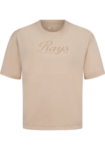 Levelwear Tampa Bay Rays Tan Signature Knit Ethereal Short Sleeve Fashion T Shirt