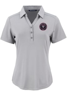 Cutter and Buck Inter Miami CF Womens Grey Forge Eco Polo Short Sleeve Polo Shirt