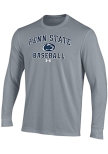 Under Armour Penn State Nittany Lions Grey Baseball Performance Long Sleeve T Shirt