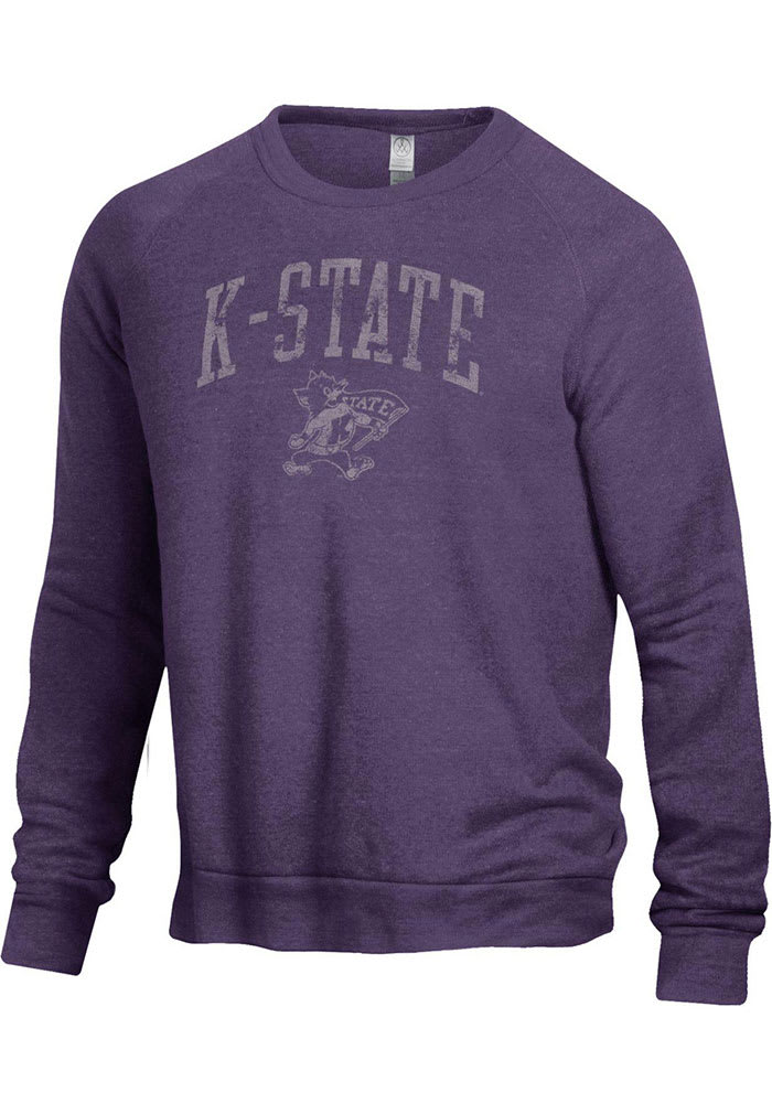 Alternative Apparel K-State Wildcats Mens Purple The Champ Long Sleeve Fashion Sweatshirt