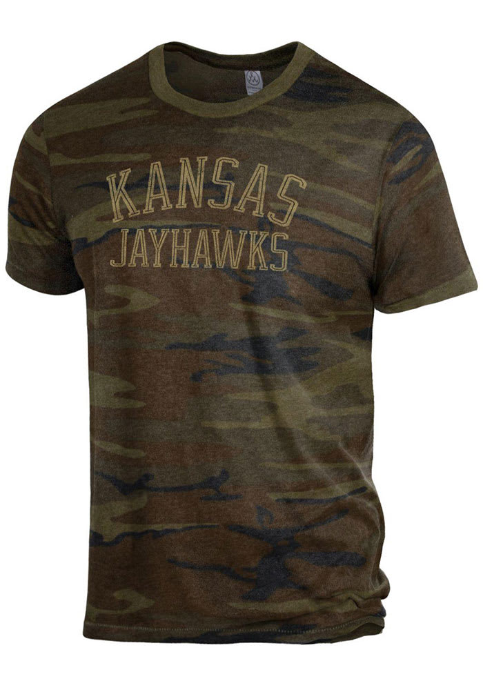 Alternative Apparel Kansas Jayhawks Green Eco Crew Short Sleeve Fashion T Shirt