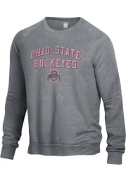 Alternative Apparel Ohio State Buckeyes Mens Grey Champion Long Sleeve Fashion Sweatshirt