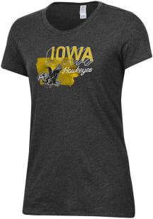 Alternative Apparel Iowa Hawkeyes Womens Black Keepsake Short Sleeve T-Shirt