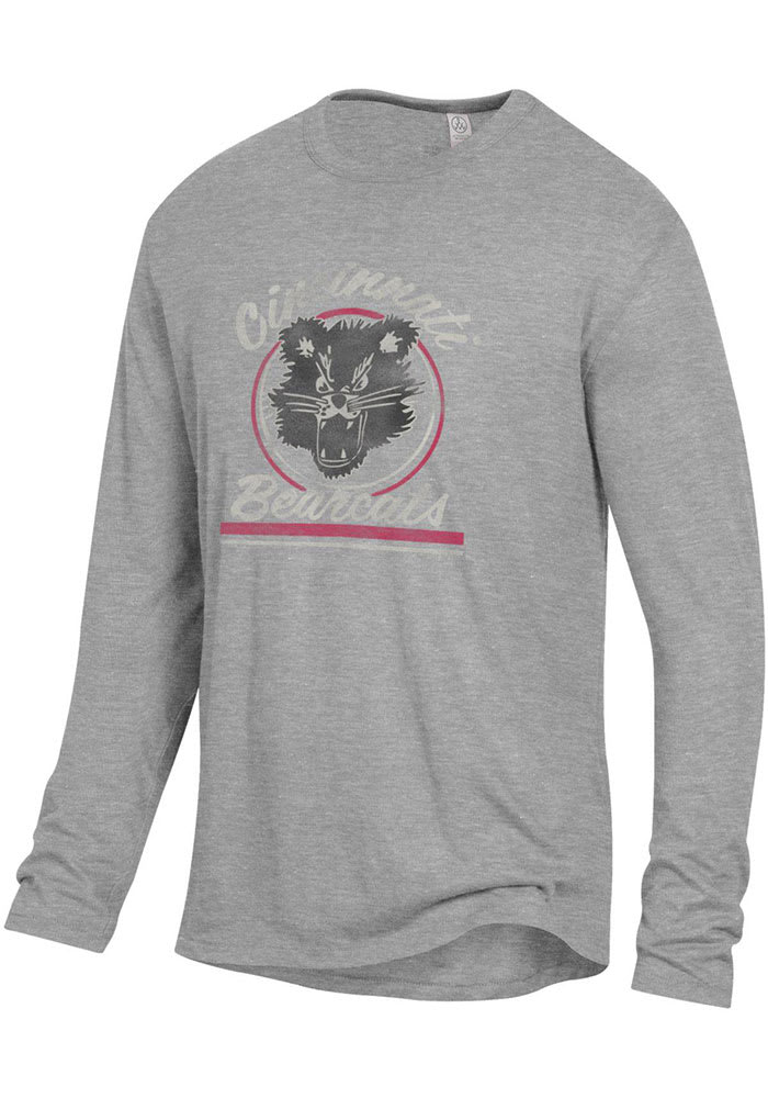 Alternative Apparel Cincinnati Bearcats Grey Keeper Long Sleeve Fashion T Shirt