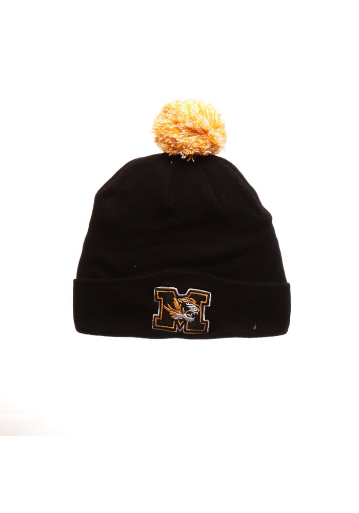 Zephyr Missouri Tigers Black Pom Mens Knit Hat