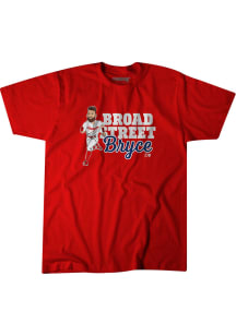 Bryce Harper Philadelphia Phillies Red Broad Street Short Sleeve Fashion Player T Shirt