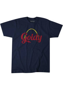 Paul Goldschmidt St Louis Cardinals Navy Blue Goldy Arch Short Sleeve Fashion Player T Shirt