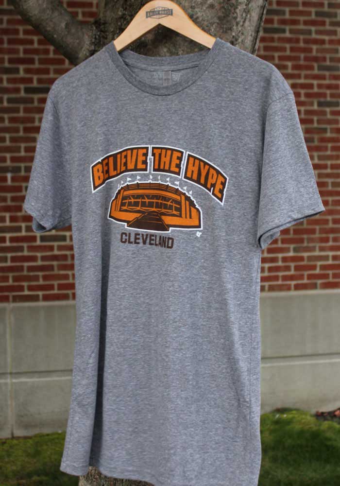 BreakingT Cleveland Grey Believe The Hype Short Sleeve Fashion T Shirt