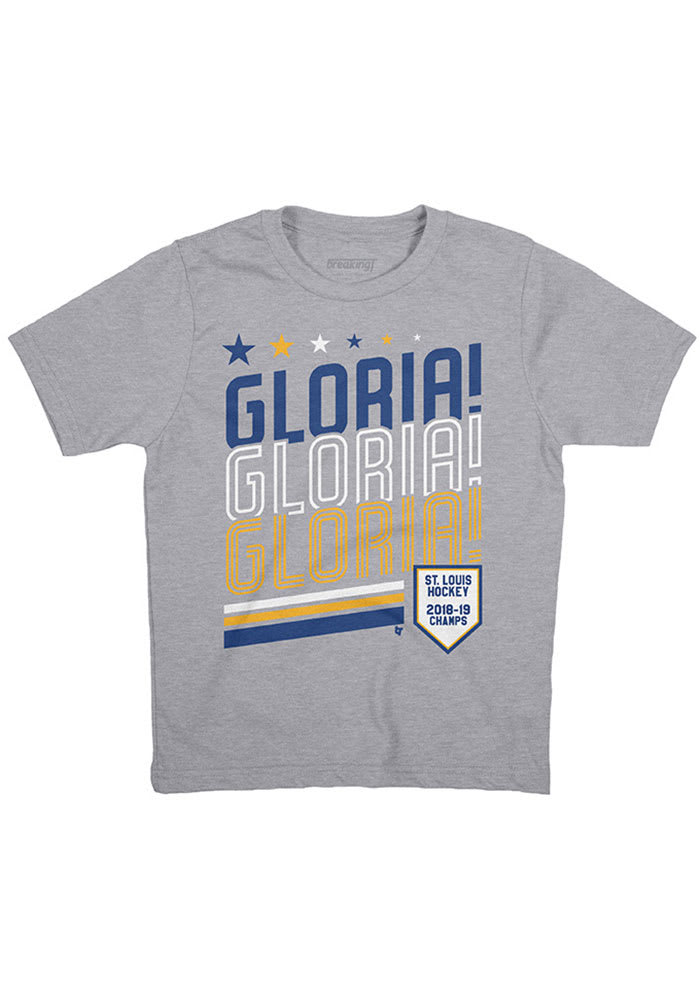 BreakingT St Louis Youth Grey Gloria X3 Short Sleeve Fashion T-Shirt