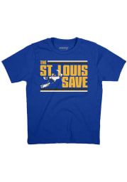 BreakingT St Louis Youth Blue STL Save Short Sleeve Fashion T-Shirt
