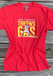 Jack Flaherty St Louis Red Jack Flaherty Throws Gas Short Sleeve Fashion Player T Shirt