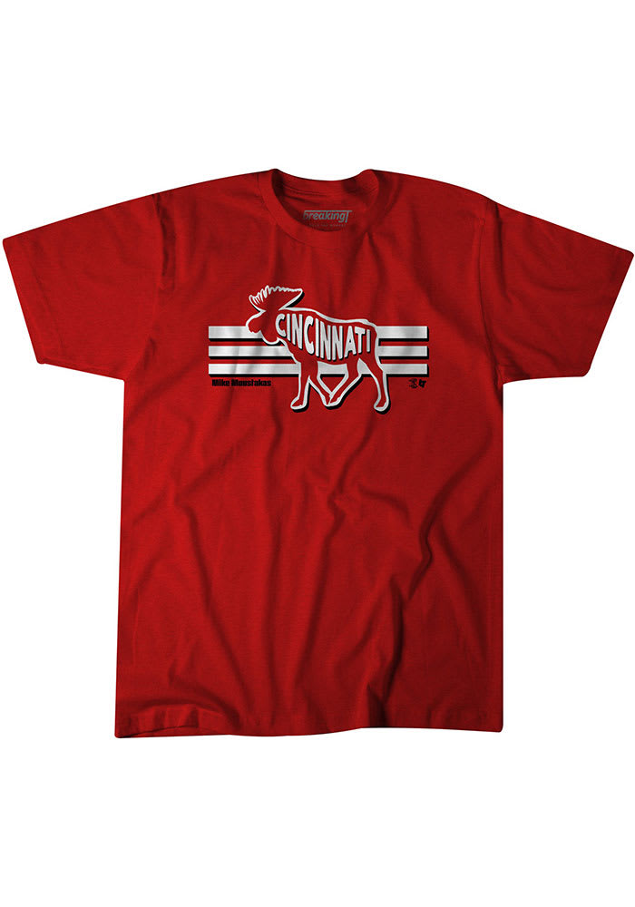 Mike Moustakas Cincinnati Reds Red Cincy Moose Short Sleeve Fashion Player T Shirt