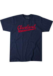BreakingT Cleveland Indians Navy Blue Baseball Team Short Sleeve Fashion T Shirt