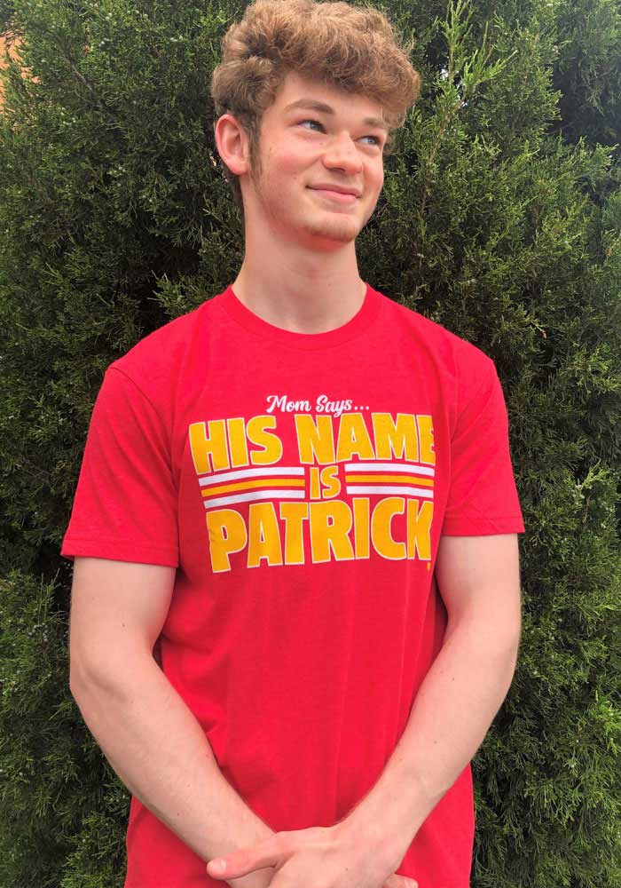Patrick Mahomes Kansas City Chiefs Red His Name Is Patrick Short Sleeve Fashion Player T Shirt